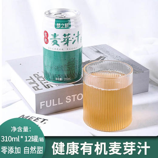 梦之鲜麦芽汁健康氨基酸饮料自然甜有机绿色维生素饮品310ml*12罐 商品图0