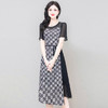 YWE KEDX63时尚印花连衣裙显瘦气质大码裙 商品缩略图1