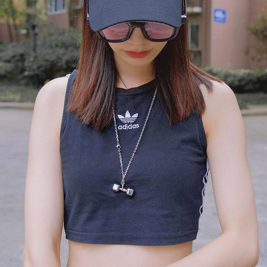 Rawness/契健 钛钢哑铃项链 商品图3