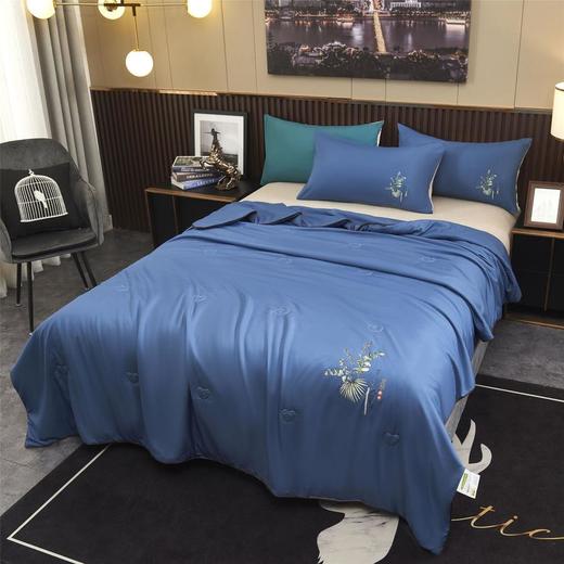 【艾草驱蚊菌刺绣款凉感丝空调被】一床被子=艾草被+驱蚊被+空调被，凉感冰丝面料，可机洗，让你远离空调病，完美裸睡！ 商品图5