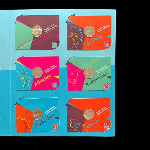 伦敦奥运会纪念币大全套(共29枚) 、英国皇家造币厂、带官方卡册、分体卡 商品图9