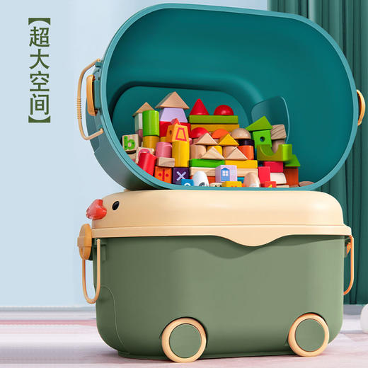 儿童玩具收纳箱家用整理箱塑料筐大容量零食储物箱宝宝衣服储物盒 商品图6
