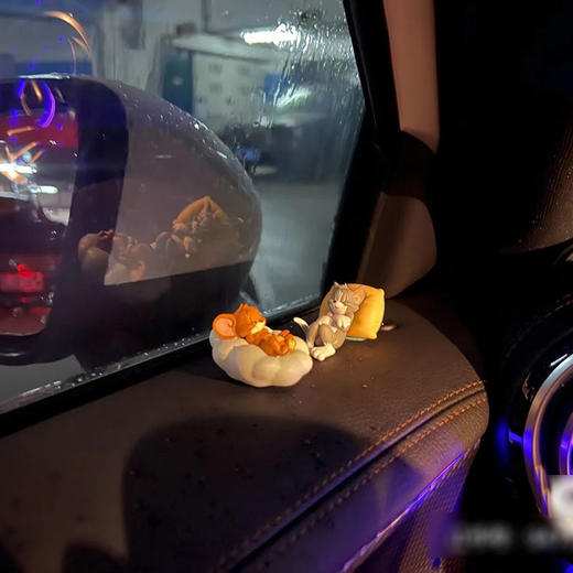 可爱汤姆猫和老鼠杰瑞汽车摆件车载车内颜良玩具店车上中控台装饰 商品图4