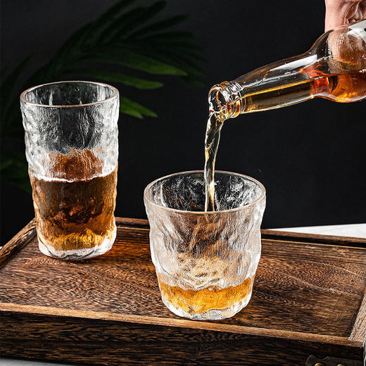 2只装/【渐变冰川渐变色上新 I 握在手里的夏日冰凉】冰川纹玻璃杯新款潮高颜值水杯女果汁饮料杯ins风杯子咖啡杯酒杯 商品图5