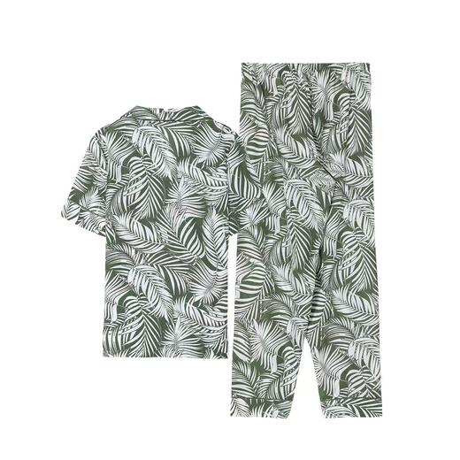 安莉芳新品ins风桑蚕丝棉睡衣套装女士小翻领开衫式家居服EL00463 商品图2