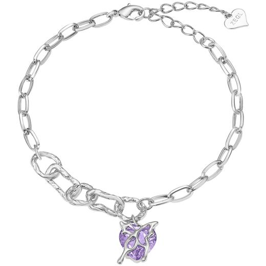 ZEGL设计师闺蜜系列紫色爱心蝴蝶手链女ins小众设计2022新款手饰 商品图6