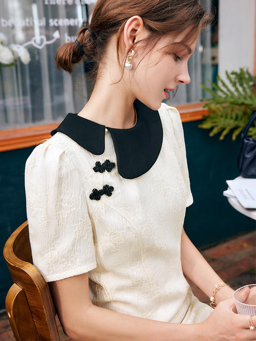 欧芮儿OLrain法式高级穿搭新中式连衣裙女夏2022新款设计感旗袍裙 商品图1