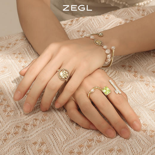 ZEGL设计师闺蜜系列法式复古戒指女设计小众ins潮装饰开口食指戒 商品图2