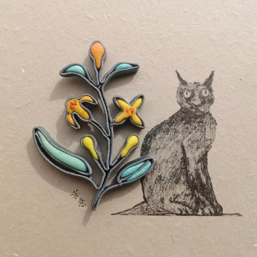 沙枣花盘扣胸针○芳意旗袍 商品图0