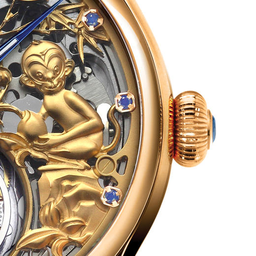 MEMORIGIN万希泉生肖系列猴腕表男款表陀飞轮真皮机械表男士手表 商品图4