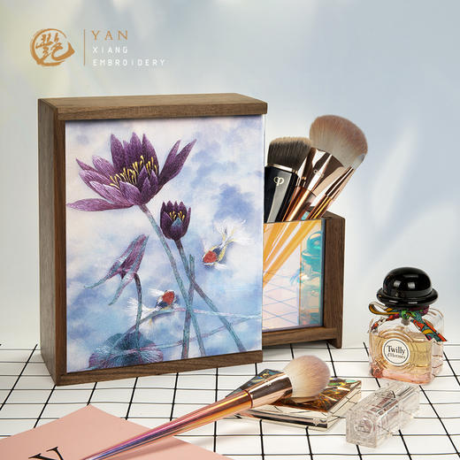 艷 湘绣 多功能香薰 化妆刷收纳 笔筒 商品图3