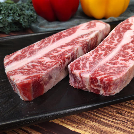 【2-6片厚切 1斤-2斤装】谷饲安格斯雪花牛小排500-1000g 原肉原切 雪花漂亮 可煎可烤 商品图1