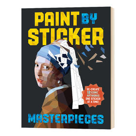 贴图画册 大师作品 英文原版 Paint by Sticker Masterpieces 英文版进口原版英语艺术书籍