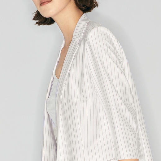 【商场同款】麦檬夏条纹撞色一粒扣西装5C4210971Q 商品图3