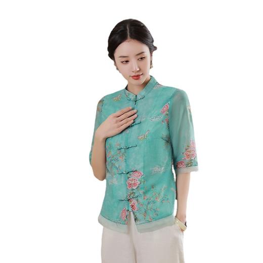 旗袍2022新款复古中式中国风蚀骨日常装上衣改良版 JLM2251 商品图4