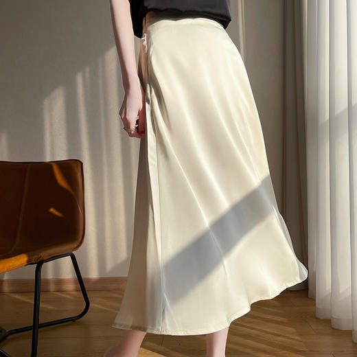 【显瘦显气质 优雅范儿十足！】姹弥 法式高定轻奢A字半身裙 进口醋酸 真丝质感 光泽华丽 柔软滑爽 百搭时尚 怎么穿都好看！ 商品图1