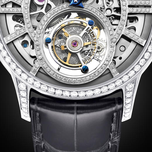 MEMORIGIN万希泉金钻尊贵系列陀飞轮情侣白金腕表钻石表机械手表 商品图3