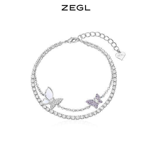 ZEGL设计师闺蜜系列双层蝴蝶手链女夏ins小众设计2022年新款手饰 商品图5