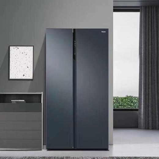 海尔双开门冰箱536L对开门智能家用 一级双变频静音节能 风冷无霜 双门大容量电冰箱 【烟青色】BCD-536WGHSSEDC9U1精控多路送风 智能WIFI 商品图1