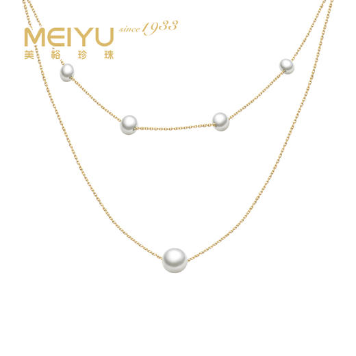 美裕 【双向奔赴】银925淡水珍珠吊珠链 6-6.5mm白 105636 商品图0