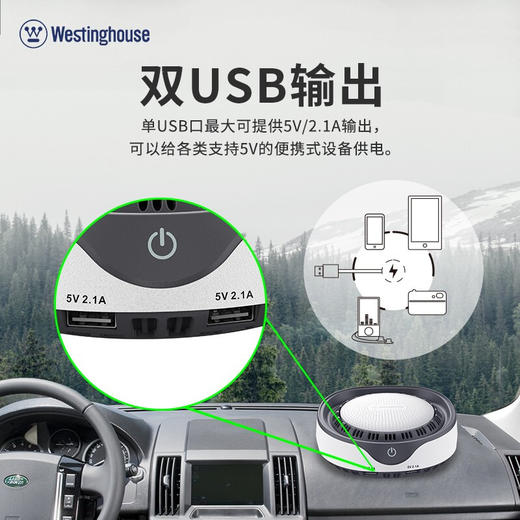 西屋（Westinghouse）车载净化器 杀菌去异味  VAW-128 商品图6