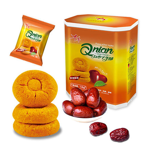 江西特产千年红枣百合香葱酥1200g礼盒老年早餐零食红枣桃酥饼干 商品图2