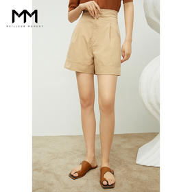 【商场同款】麦檬夏翻折脚口宽边高腰短裤5C6250962