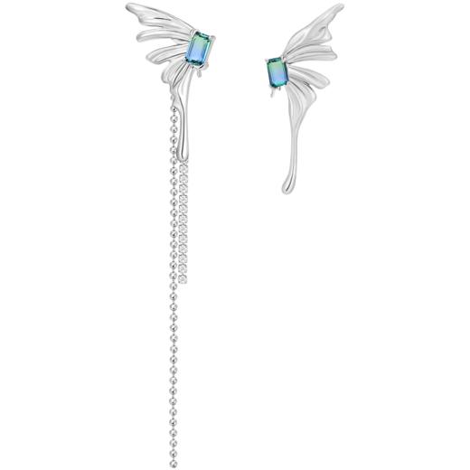 ZEGL设计师浮生若梦系列液态蝴蝶耳环女夏设计感耳钉925银针耳饰 商品图6