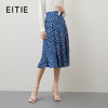 EITIE爱特爱秋季新款气质复古蓝色底调碎花A字高腰显瘦半身裙C2206012 商品缩略图0