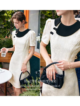 欧芮儿OLrain法式高级穿搭新中式连衣裙女夏2022新款设计感旗袍裙