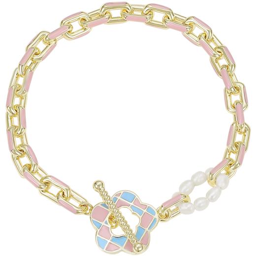 ZEGL设计师闺蜜系列淡水珍珠棋盘格手链女生ins小众设计夏季手饰 商品图10