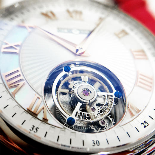 MEMORIGIN万希泉陀飞轮星环情侣女款机械手表女简约气质真皮腕表 商品图3