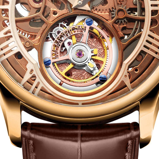 MEMORIGIN万希泉吉祥系列陀飞轮腕表情侣款刻字机械男女真皮手表 商品图3