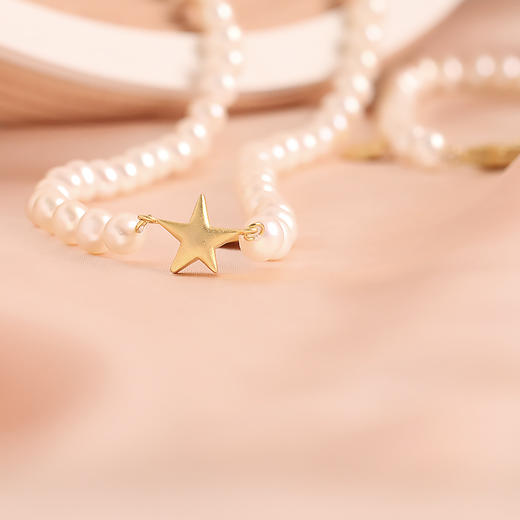 美裕 【星辰大海】淡水珍珠花样链105647+手链105649 5.5-6.5mm白 商品图5