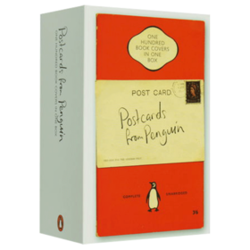 英文原版 Postcards from Penguin 企鹅书封面100张明信卡片 全英文版进口英语书籍