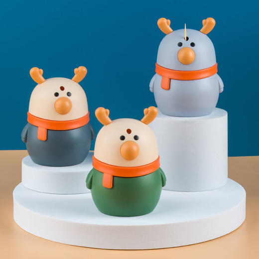 创意牙签盒家用按压式自动弹出创意卡通轻奢时尚客厅便携式牙签筒 商品图6