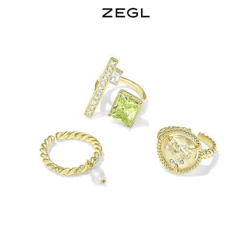 ZEGL设计师闺蜜系列法式复古戒指女设计小众ins潮装饰开口食指戒 商品图0