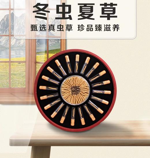 央珍野生冬虫夏草圆盘礼盒1500条规格送礼包邮 商品图4