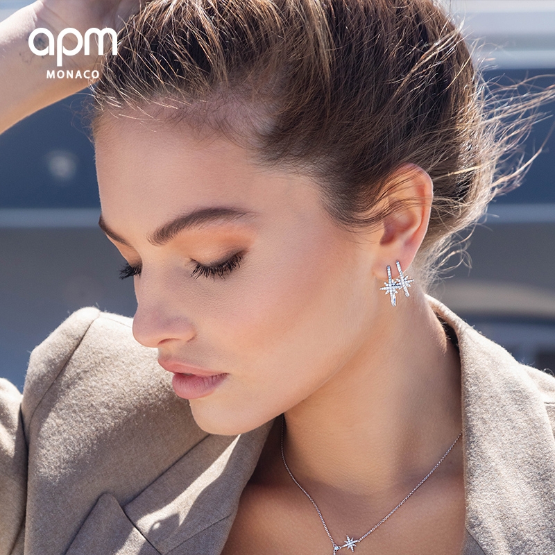 AP*六芒星耳钉