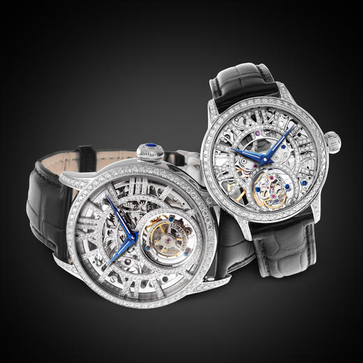 MEMORIGIN万希泉金钻尊贵系列陀飞轮情侣白金腕表钻石表机械手表 商品图1