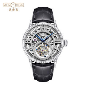 MEMORIGIN万希泉金钻尊贵系列陀飞轮情侣白金腕表钻石表机械手表