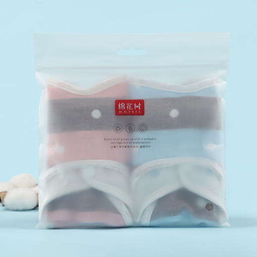 棉花树纯棉纱布提花花瓣围嘴2条装MR003#28cm*28cm 商品图0