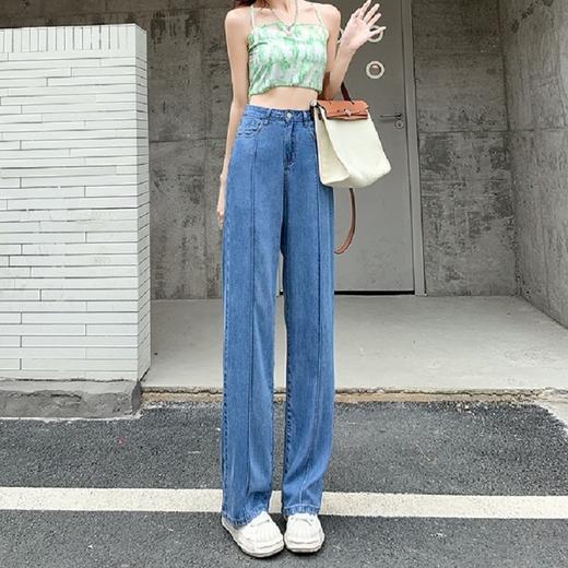 【HEY+JEANS】真正的凉感裤 天丝冰感 超柔软 超薄 阔腿牛仔裤 哈伦裤 商品图0