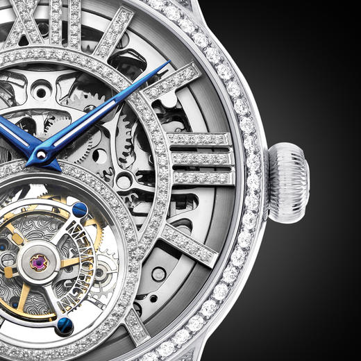 MEMORIGIN万希泉金钻尊贵系列陀飞轮情侣白金腕表钻石表机械手表 商品图4