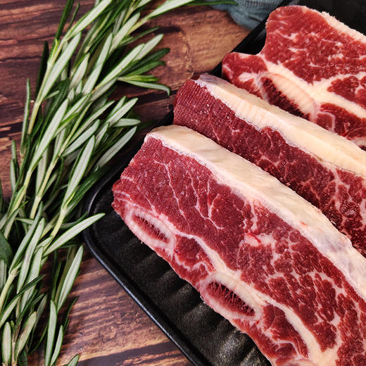 【5-7片厚切 2斤装】谷饲安格斯雪花牛仔骨500克-1000克 整肉原切 骨肉相连 鲜香味美 煎烤炖红烧 商品图1