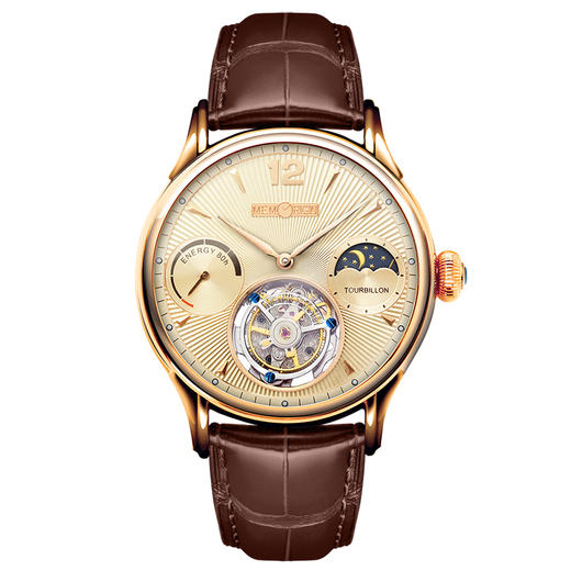 MEMORIGIN万希泉永恒系列陀飞轮腕表男士手动机械表男表真皮手表 商品图1