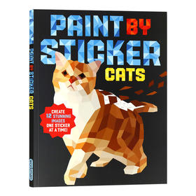 贴图画册 猫 英文原版 Paint by Sticker Cats 猫科动物插图 英文版进口原版英语书籍