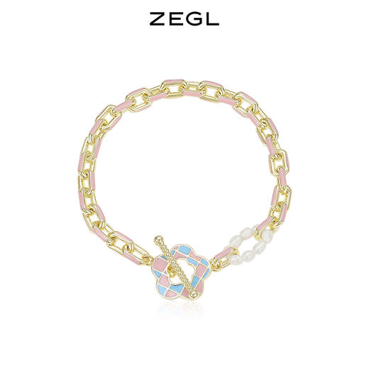 ZEGL设计师闺蜜系列淡水珍珠棋盘格手链女生ins小众设计夏季手饰 商品图7