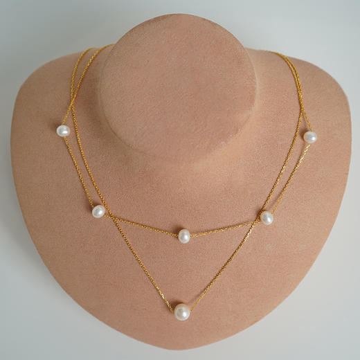 美裕 【双向奔赴】银925淡水珍珠吊珠链 6-6.5mm白 105636 商品图2