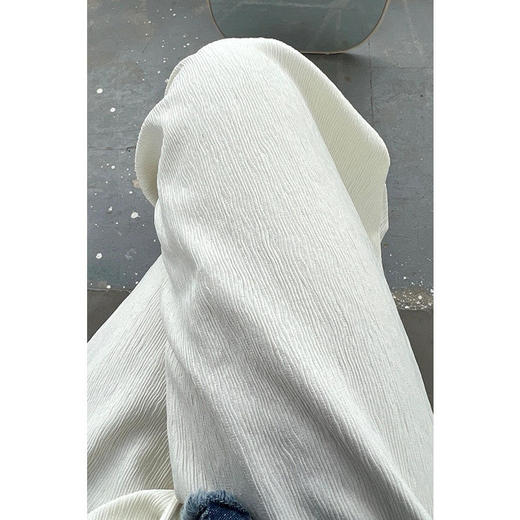 RDFS288新款时尚气质休闲宽松高腰垂感褶皱直筒阔腿裤 商品图3